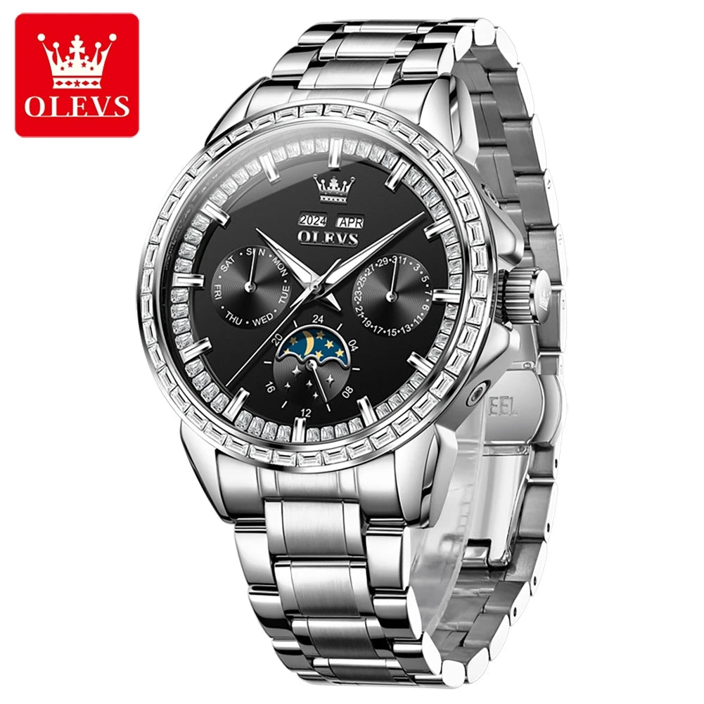 OLEVS 6695 Watch Design Fashion Business Dress Men Watch Brand Luxury Stainless Steel Automatic Mechanical Waterproof SmartWatch