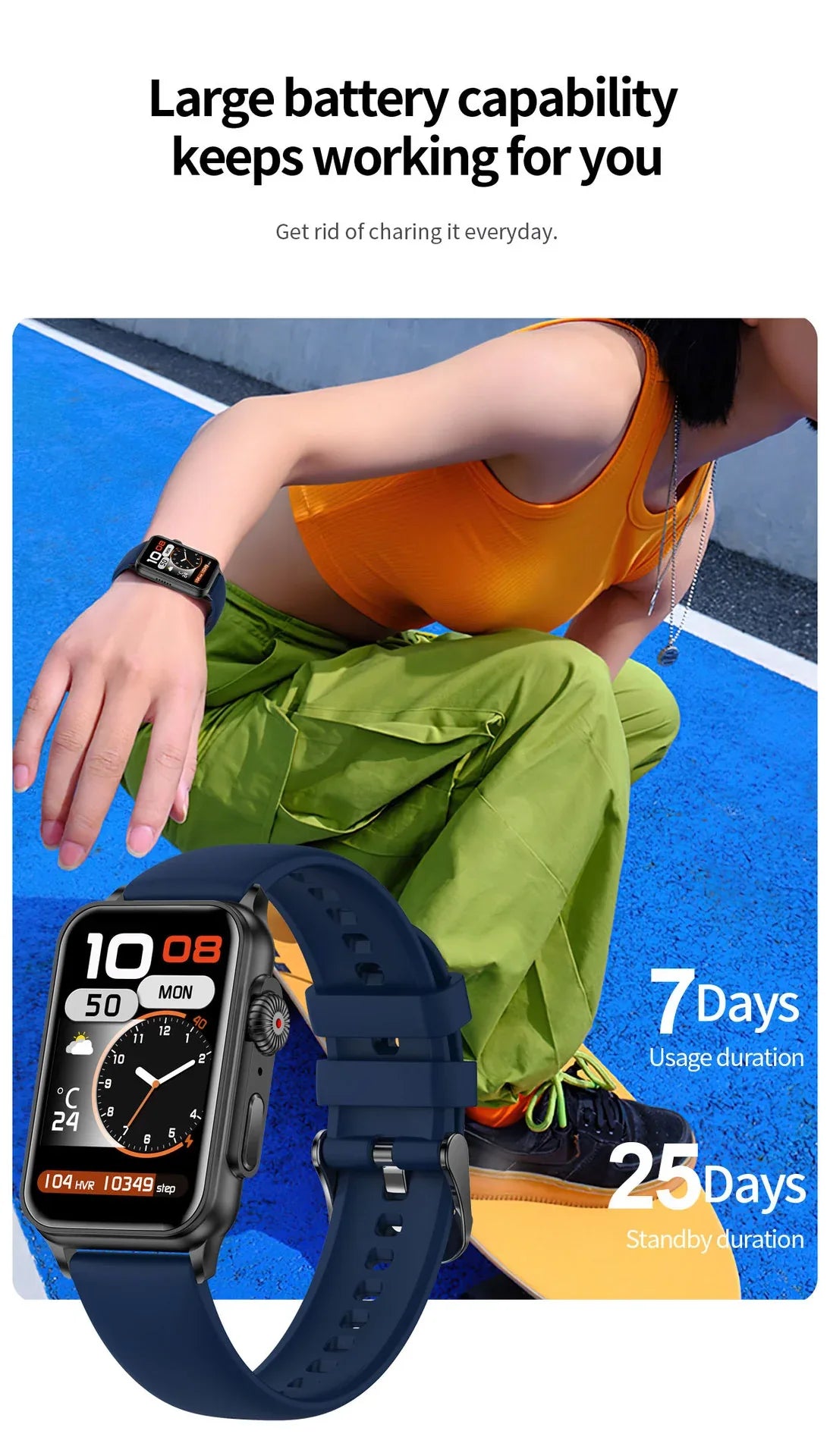 H23 Smart Watch Women 1.57 Inch HD Screen Zinc Alloy Shell Mirror Glass 200+Wallpaper Bluetooth Calls Sports Fashion Smartband - Wear444