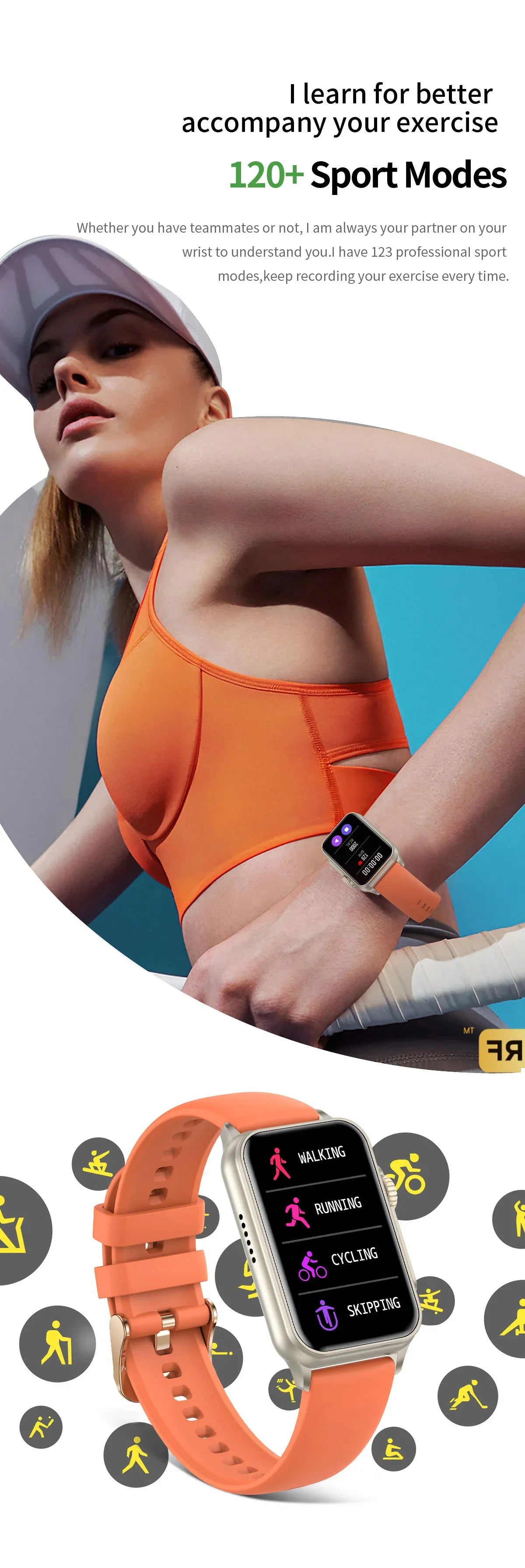 H23 Smart Watch Women 1.57 Inch HD Screen Zinc Alloy Shell Mirror Glass 200+Wallpaper Bluetooth Calls Sports Fashion Smartband - Wear444