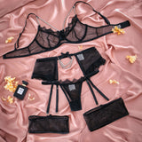 Lace pendant and butterfly four-piece set