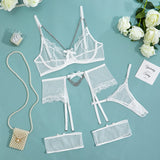 Lace pendant and butterfly four-piece set