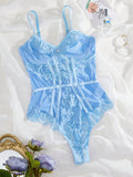 Lace patchwork slimming one-piece halter top