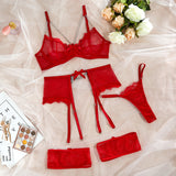 Lace pendant and butterfly four-piece set