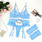 Lace pendant and butterfly four-piece set