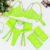 Lace pendant and butterfly four-piece set