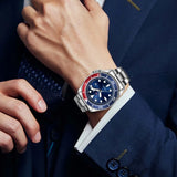 2025 new men's quartz watch fashion classic business men's watch quartz watch men's luminous calendar steel belt watch student