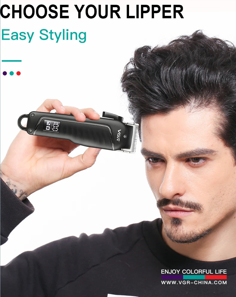 V-683 Hair Clipper Professional Electric Hair Trimmer Rechargeable Clipper Haircut Machine Men's Barber Hair Cutting Machine