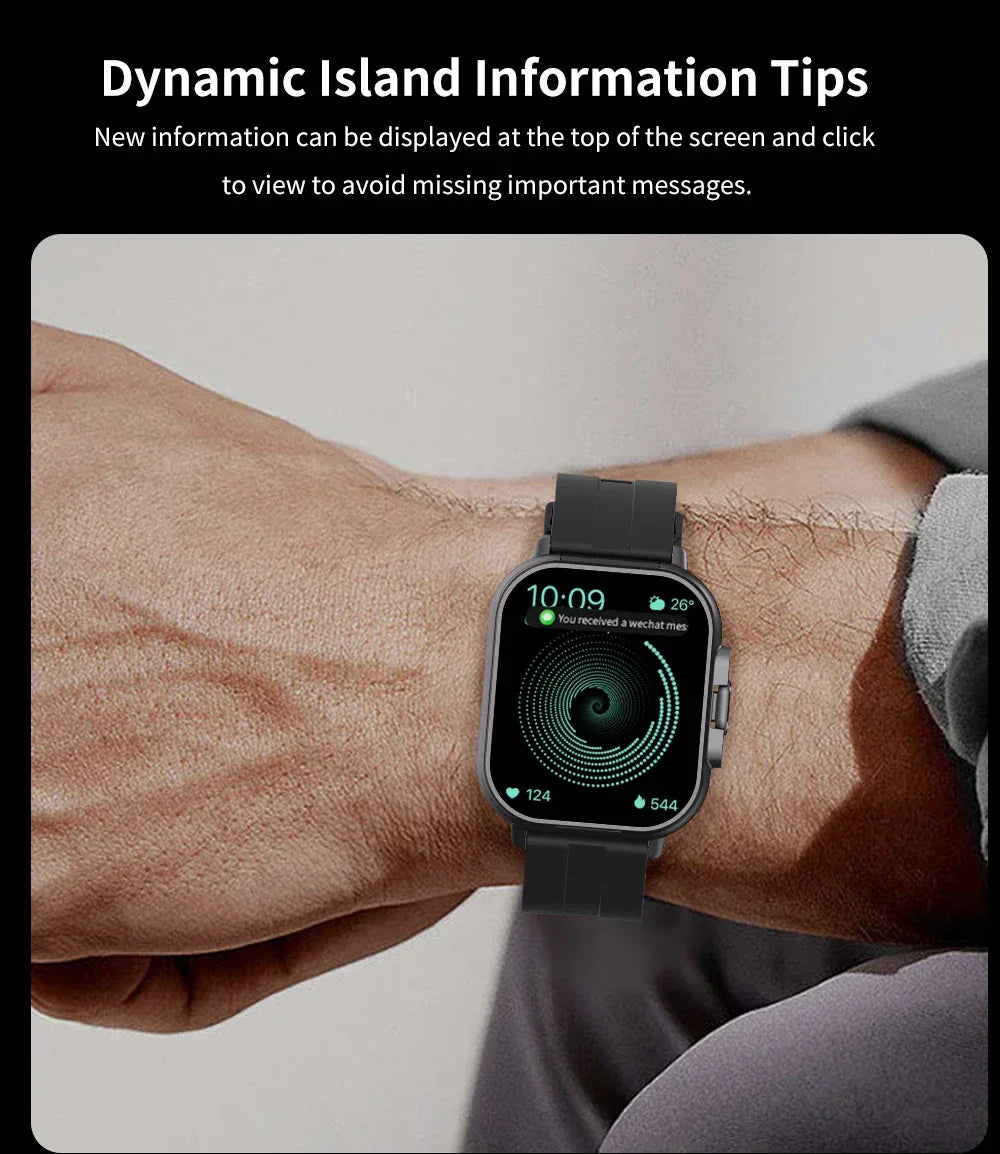 NFC Smart Watch TWS 2-in-1 Headset Bluetooth Call Heart Rate Blood Pressure Health Monitoring Headphones Play Music Smartwatch - Wear444