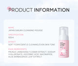 Japan Sakura Cleansing Mousse 100ml Deep Clean Moisturizing Foam Face Wash For All Skin Types Whitening  Beauty Bubble Skincare