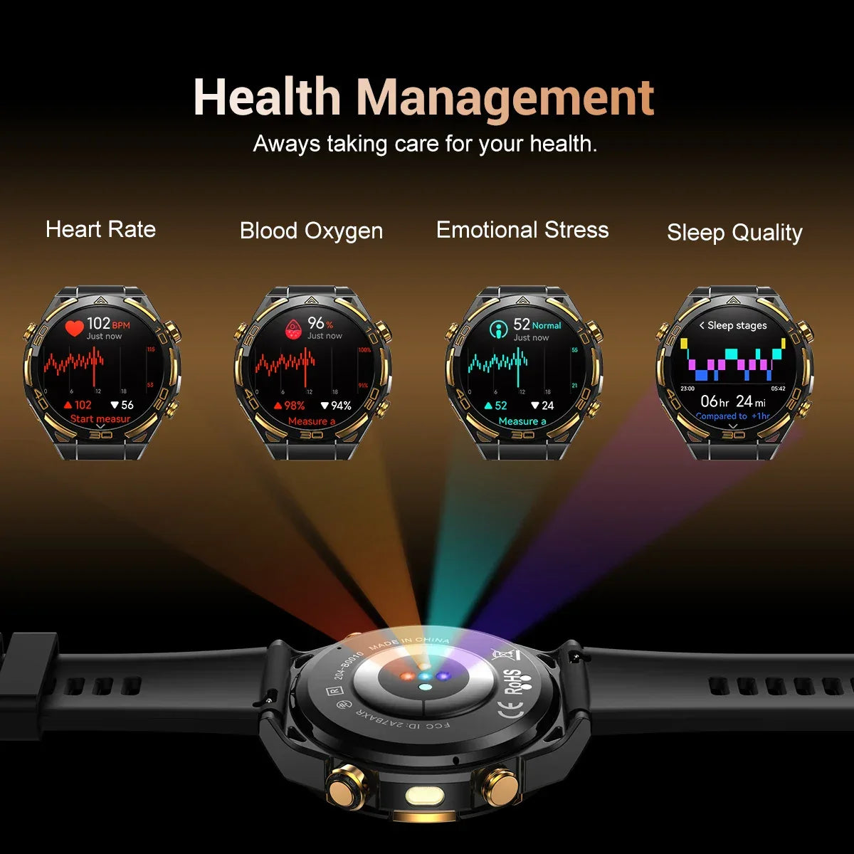 Blackview W90 Pro Smartwatch 1.43" AMOLED Display Up to 20 Days Battery Life, Blood Oxygen,Bluetooth Calling,Heart Rate Monitor - Wear444