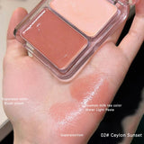 Two-color jelly glow blush, milk peach pink apricot red gem rouge Korean makeup, cream texture, low saturation brightening