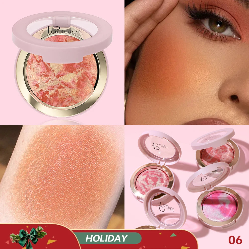 Pudaier Multi-purpose Brightening Glossy Blush Cream, suitable for daily makeup-holiday gift, easy to carry
