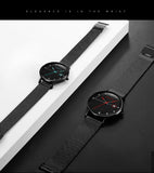 Top Men Quartz Watch With Japanese Movement Simple Blue Black Stainless Steel Mesh Belt Waterproof Travel Fashion Men Wristwatch