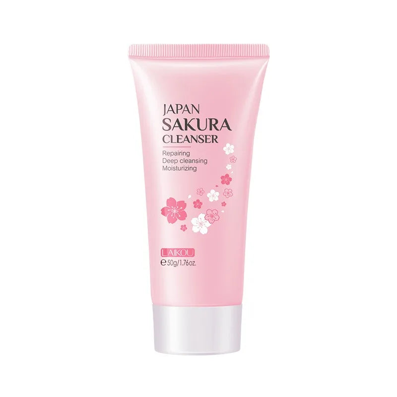 Sakura Sunscreen and Cleanser RichFoam Deep Clean Remove Grease Improve Oily Face Wash Cream GentleMoisturizing Remove Blackhead