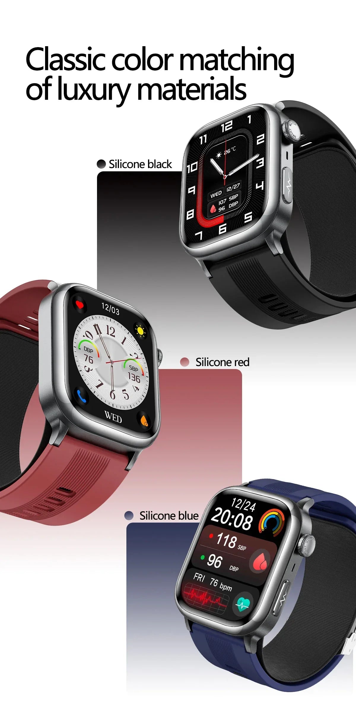 2025 New Ultra Air Bag SmartWatch Men Blood Fat ECG+PPG Blood Pressure Broadcast NFC HD BT Call Health Bracelet Woman - Wear444