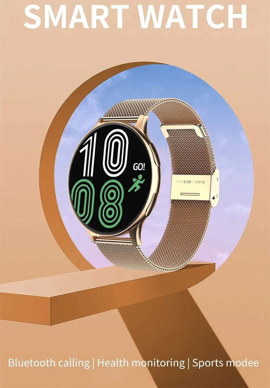 LIGE Women Smart Watch For Men Bluetooth Call Waterproof Watch Sport Fitness Health Monitoring Smartwatch Ladies For Android IOS - Wear444