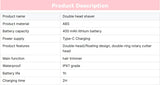 2025 NEW Dual Head Remove Hairs Electronic Shavers Body Epilator Shaving Hair Removal Ladies Shaver Machine for Women