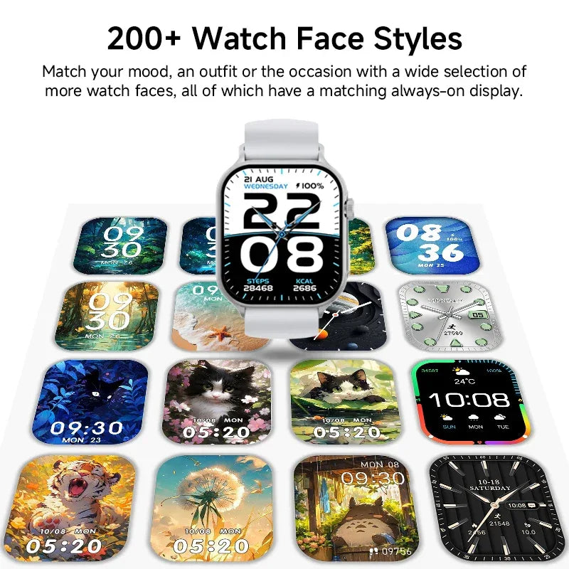 Original Lenovo Smart Watches Sports Fitness Watch Heart Rate Full Touch Screen BT Call Ultra Light Smartwatch for Men Women - Wear444