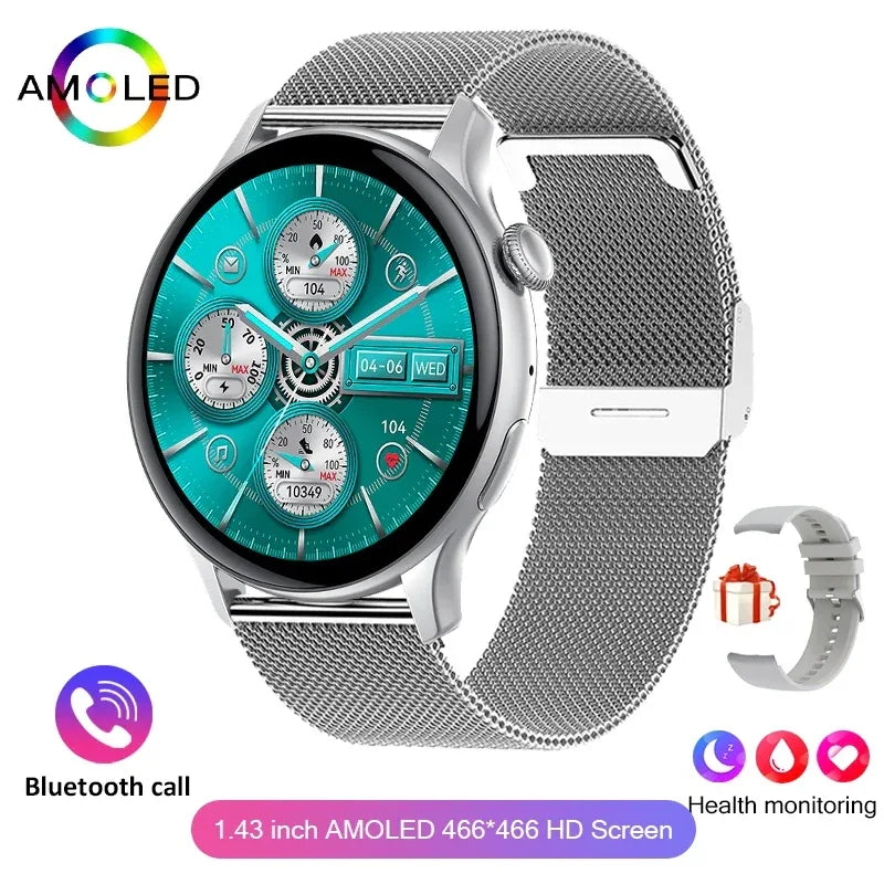 2026 New True AMOLED Smart Watch Ladies Screen Always Show Time 466*466 HD Health Tracker Voice Calling NFC Smartwatch Women - Wear444