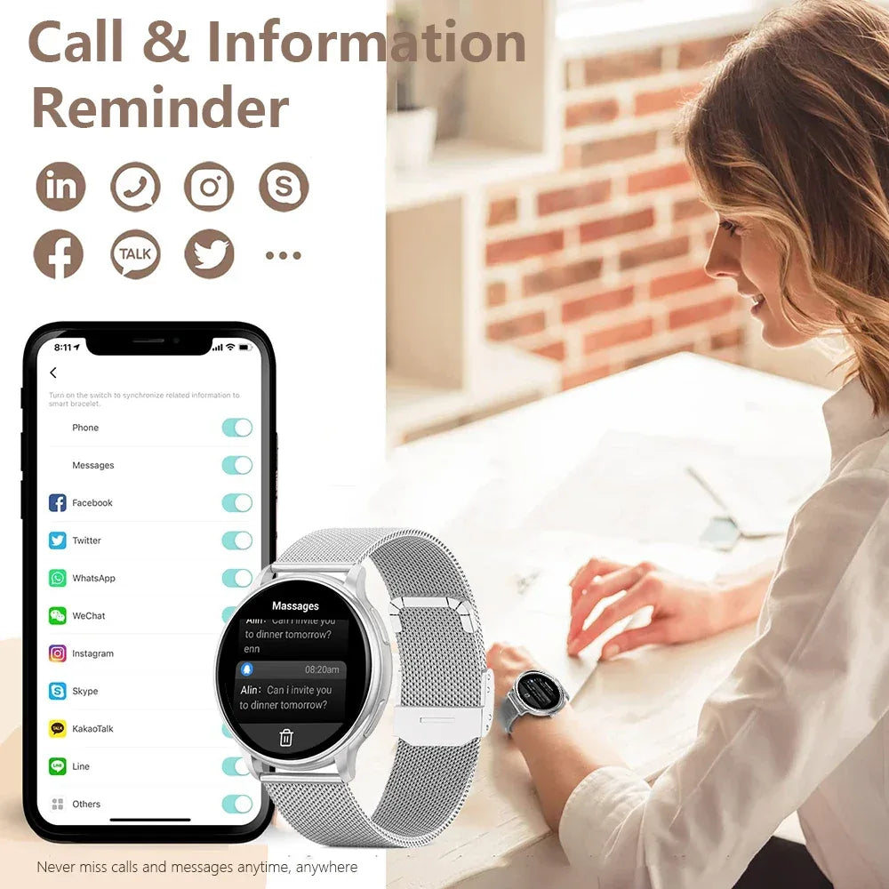 MEVADEN Bluetooth Call Smart Watch Women Fashion Watches Custom Dial Sport Fitness Health Tracker Smartwatch for Android IOS Y22 - Wear444