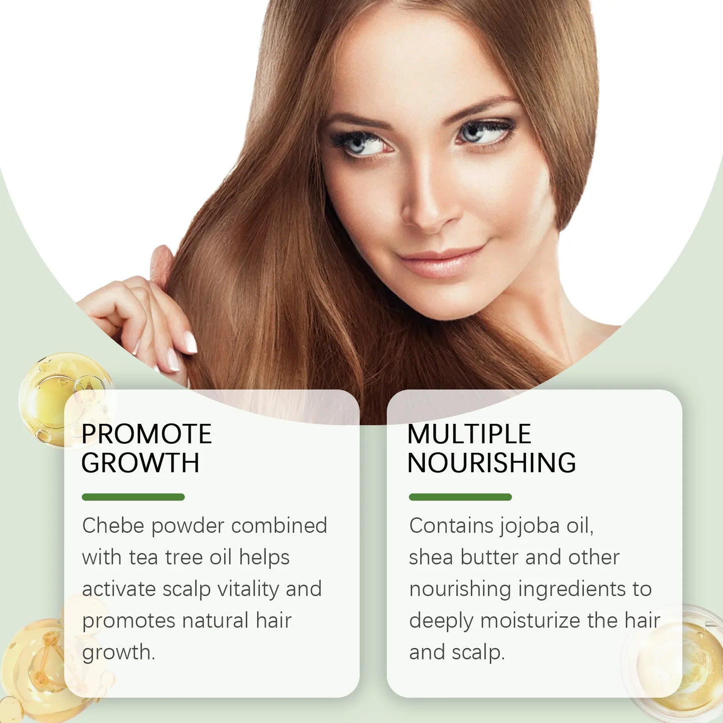 Hair Growth Essential Oil Shiny Strengthen Improve Breakage Dryness Soft Smoothing Lightweight Nourishing Rejuvenating Serum Oil