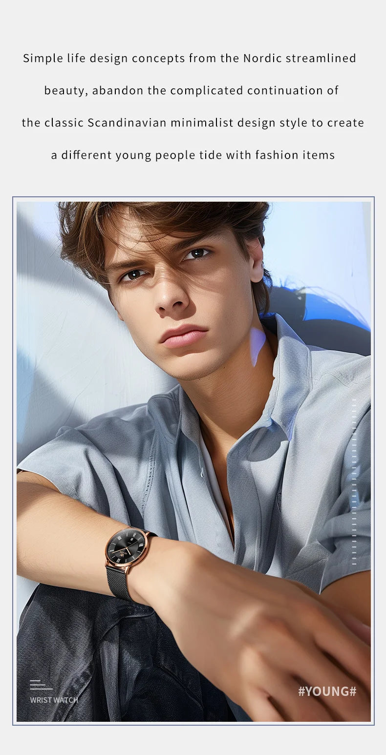 OLEVS Premium Stainless Steel Business Watch - Waterproof Quartz Timepiece