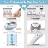 2in1 Remove Hairs Female Electronic Shavers Body Epilator Shaving Hair Removal Ladies Electric Shaver Machine for Women