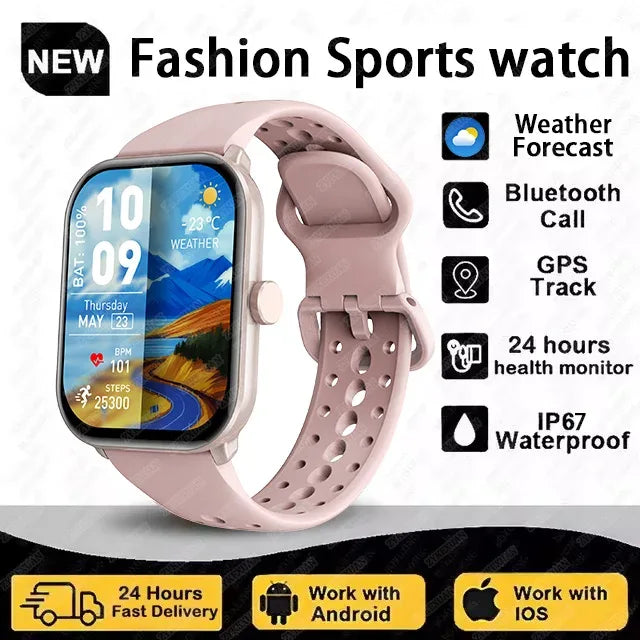 2025 New For Android ios Watch 5 Original Men GPS Track Bluetooth Call Heart rate Waterproof Sport Fitness Smart bracelet Women - Wear444