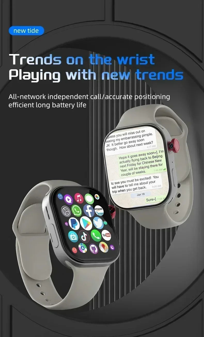 4G/5G180° rotating camera VP99 smartwatch Android smartwatch 2.29-inch wide screen SIM card slot GPS WIFI Play Store - Wear444