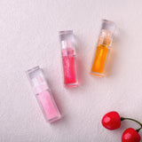 Plumping Clear Lip Oil Tint Glow Lipgloss Custom Logo Cruelty Free Fruit Color Changing Lip Plumper Wholesale Bulk 10pcs/lot