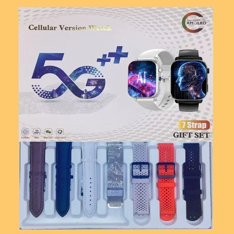 i1 Android Smartwatch with Full 4G/5G SIM Support, HD Camera, GPS, NFC, and Google Play Store，Sport Design for Men Women - Wear444