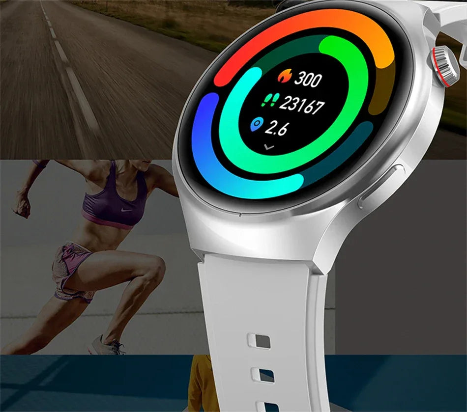 Gift Man Health Monitor Waterproof BT Call NFC AMOLED Screen 360*360 GPS Track Compass New military GT4 Pro 2026 SmartWatch Men - Wear444