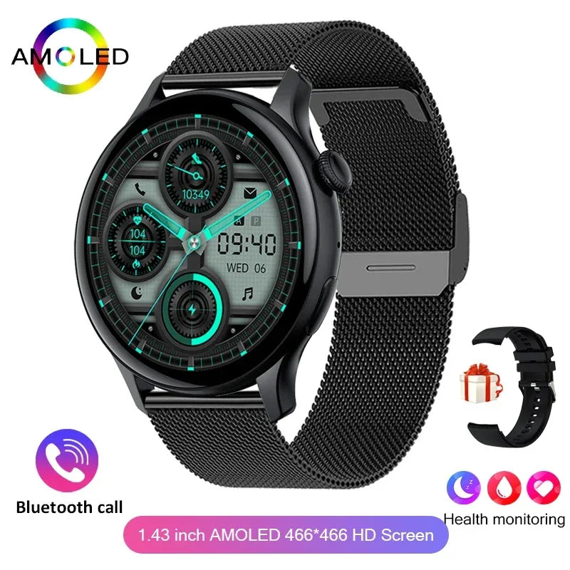 2026 New True AMOLED Smart Watch Ladies Screen Always Show Time 466*466 HD Health Tracker Voice Calling NFC Smartwatch Women - Wear444