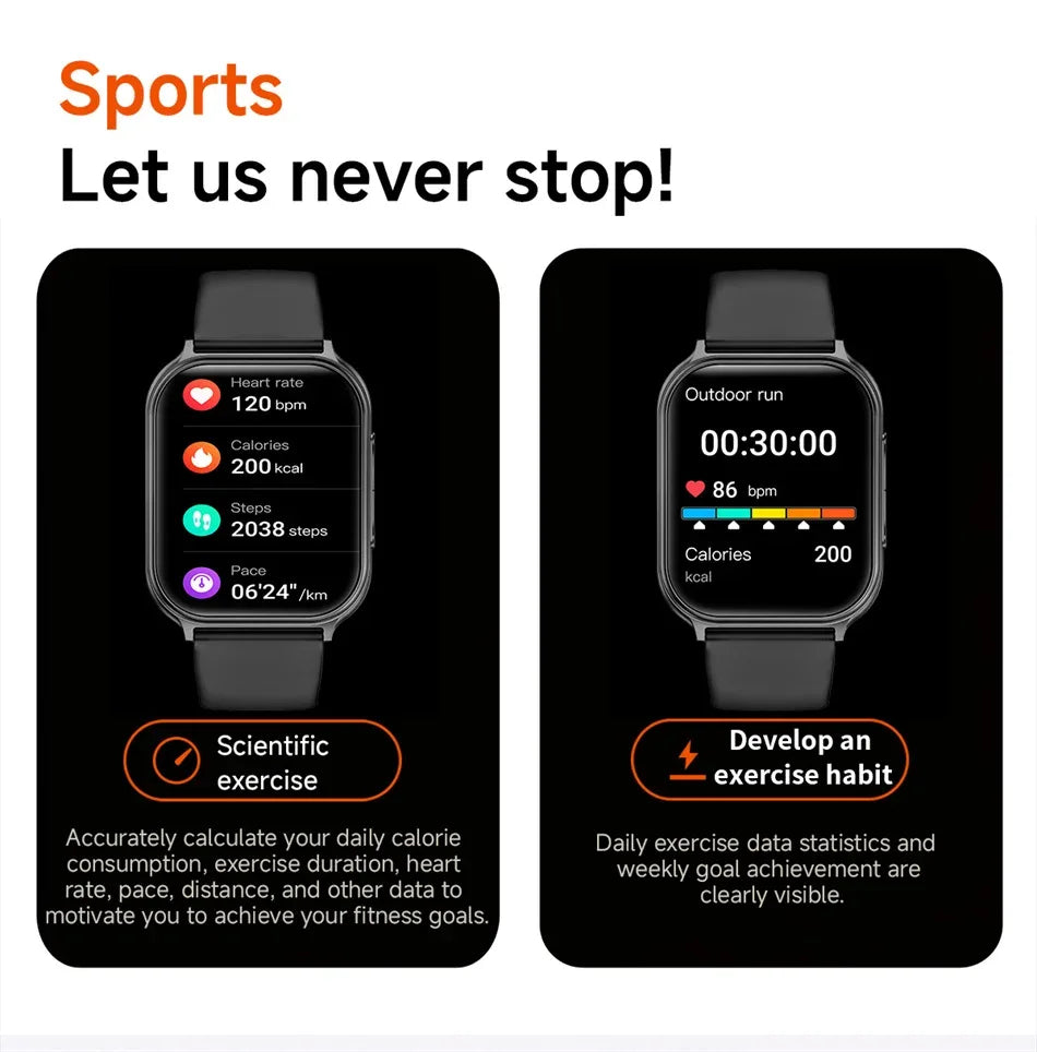 700mAh Lady fashion Smart Watch Men Women Heart Rate Blood Pressure Fitness Tracker Bluetooth Call Smartwatch Man For Android - Wear444