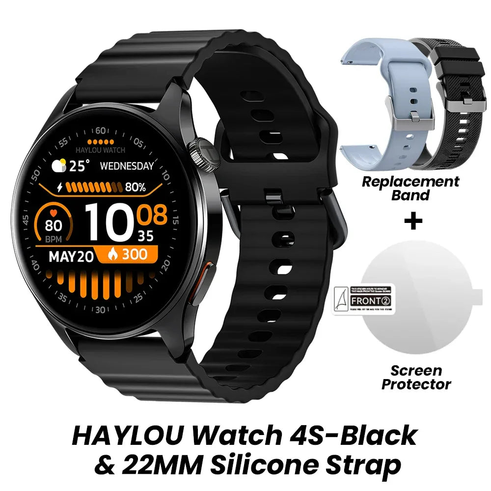 HAYLOU Watch 4S GPS Smartwatch 1.43” HD AMOLED Display 5 Satellite GPS Positioning 120+ Workout Modes Sport Fitness Smart Watch - Wear444