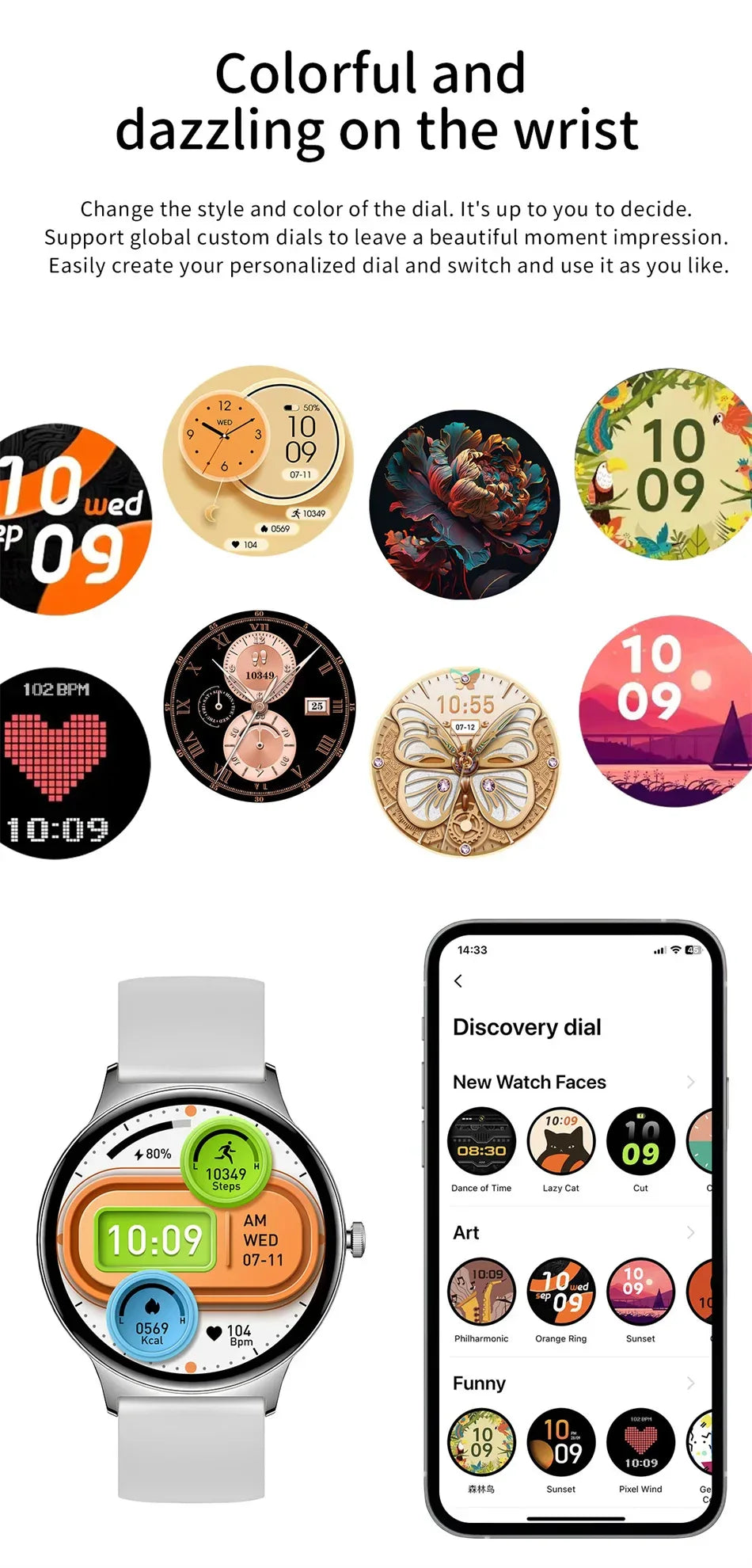 For Huawei Xiaomi New Ultra Thin Smart Watch Women Screen Always Display Time Sports Bracelet Bluetooth Call Fashion Smartwatch - Wear444