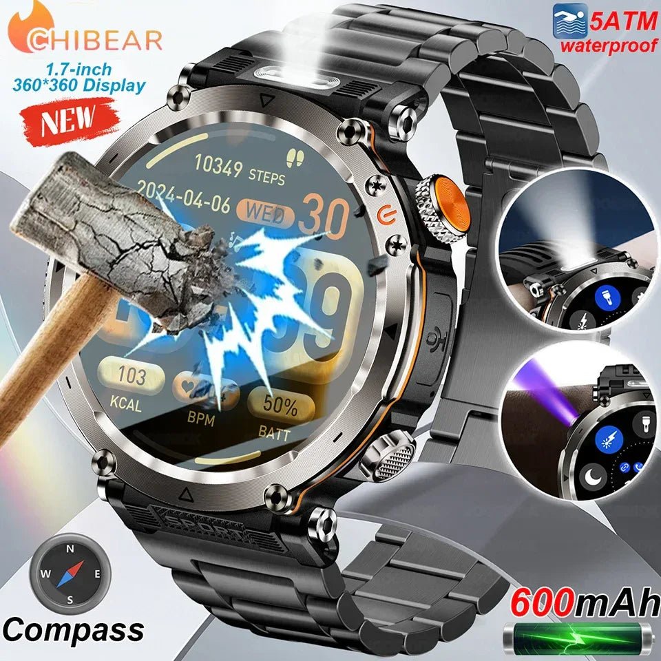 Outdoor Sports Smart Watch Men AMOLED Screen NFC Heart Rate Bluetooth Call 5ATM Waterproof Smartwatch 2025 New Fashion Luxury - Wear444