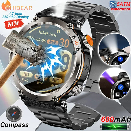 Outdoor Sports Smart Watch Men AMOLED Screen NFC Heart Rate Bluetooth Call 5ATM Waterproof Smartwatch 2025 New Fashion Luxury - Wear444