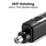Electric Nose Hair Trimmer for Man Women Digital Display 360° Roating Machine Nose Ear Hair Remove Shaver Razor Detachable Blade