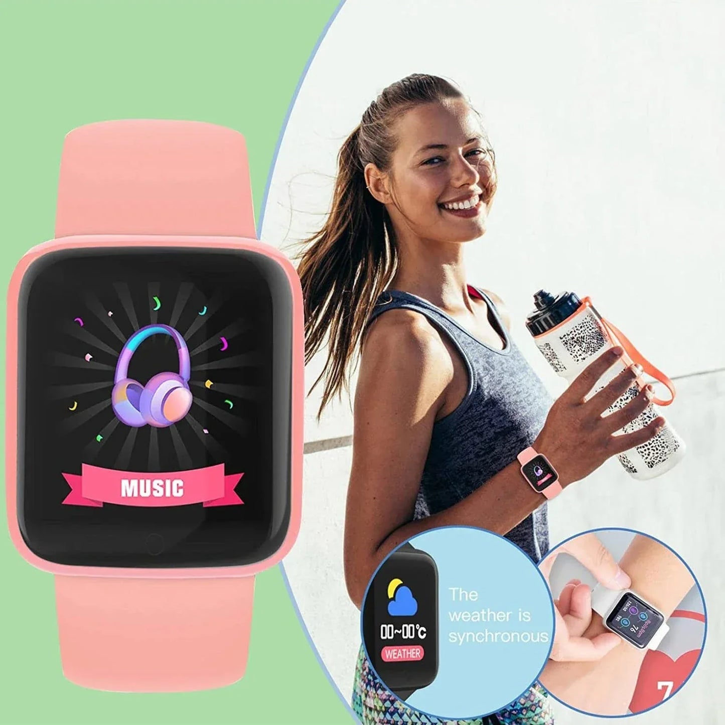Multifunctional Smart Watch Men Women Bluetooth Connected Phone Music Player Fitness Sport Bracelet Sleep Monitor D13 Smartwatch - Wear444