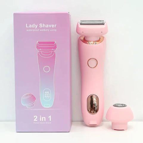 2in1 Remove Hairs Female Electronic Shavers Body Epilator Shaving Hair Removal Ladies Electric Shaver Machine for Women