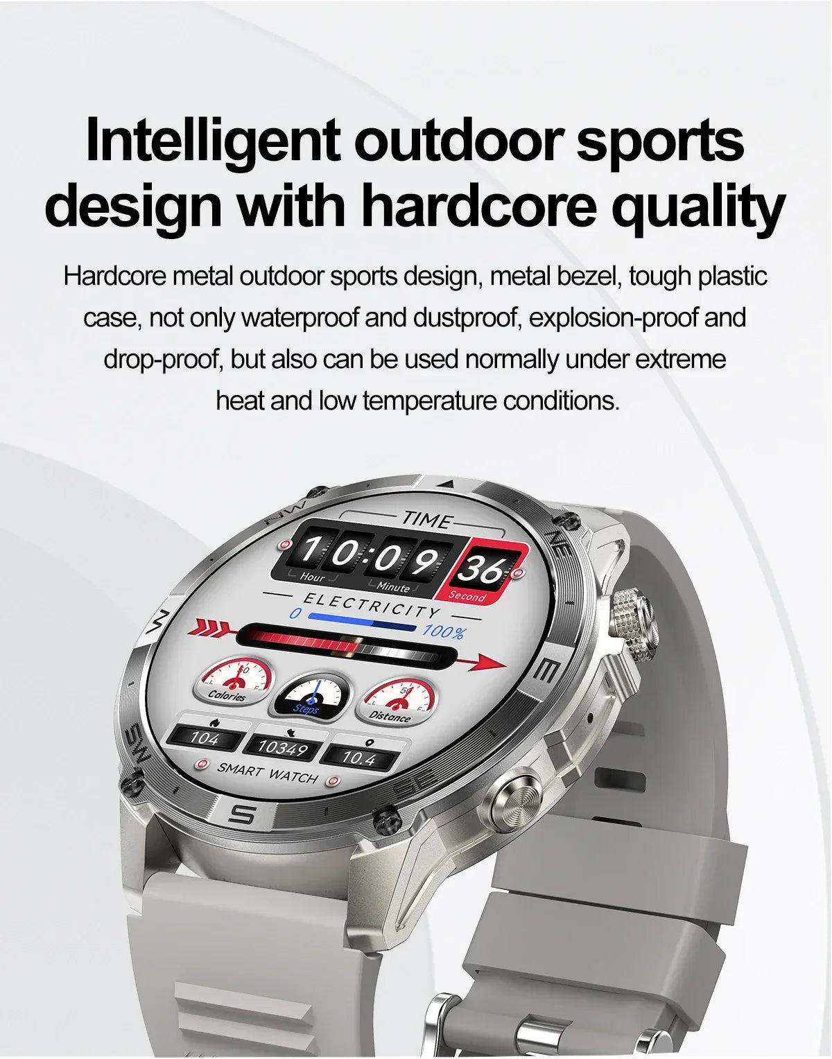 2025 NEW T-Rex Ultra GPS Smart Watch 5 ATM Waterproof Built-in Dual-band GNSS Compass Military Sport Smartwatch Men 2025 New - Wear444