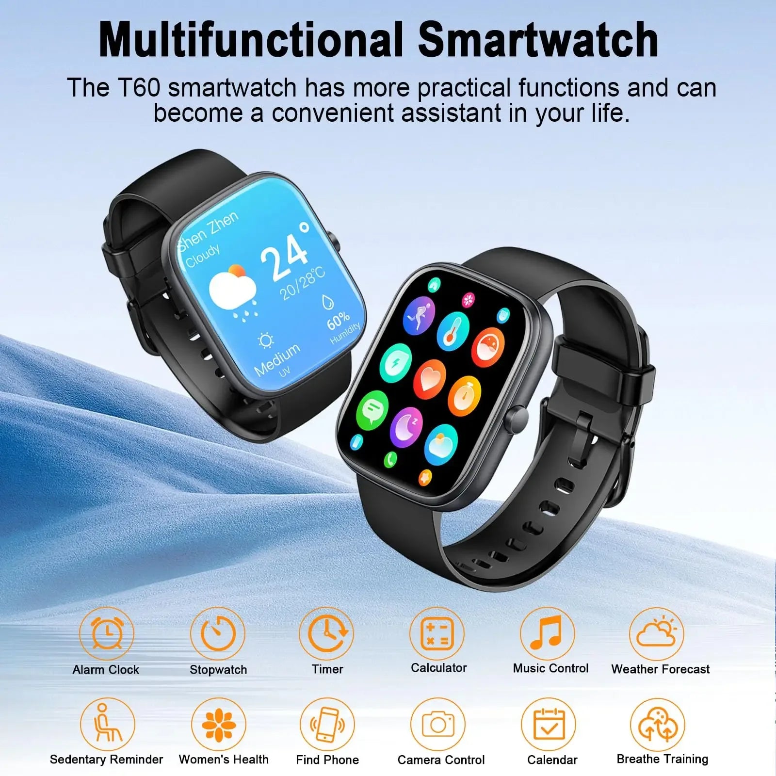 Smart Watch, 1.91" Smartwatch (Answer/Make Call), IP68 Waterproof Fitness Tracker, 110+ Sport Modes, Heart Rate and Sleep Monit - Wear444