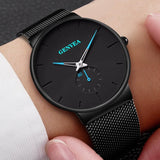 2025 New Fashion Mens Watches Top Brand Luxury Quartz Watch Men Casual Slim Mesh Steel Waterproof Sport Watch Relogio Masculino