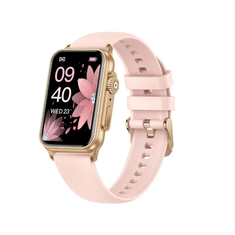 H23 Smart Watch Women 1.57 Inch HD Screen Zinc Alloy Shell Mirror Glass 200+Wallpaper Bluetooth Calls Sports Fashion Smartband - Wear444