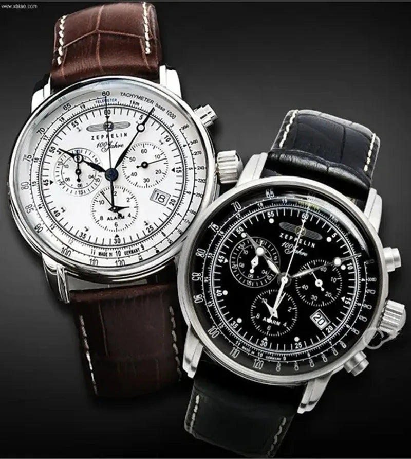 ZEPPELIN Airship Watch - Vintage Leather Business Classic