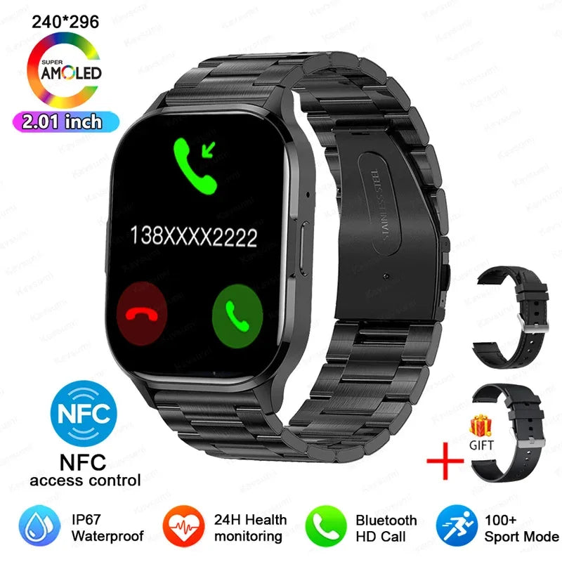 2026 Fashion Women Watch Ultra Smart Watches 2.01"AMOLED Full Touch Screen Call health Sport Smartwatch For Android IOS Ladies - Wear444