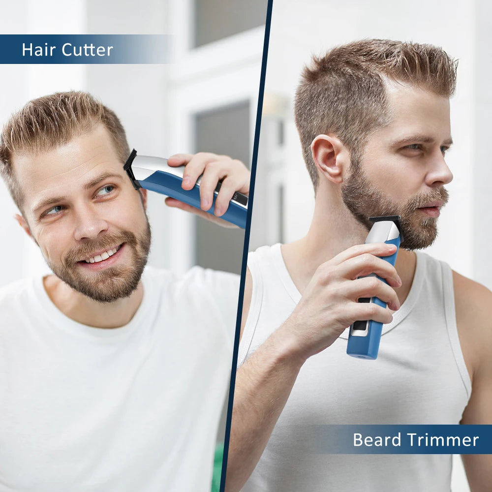Men's Hair Cutting Machine Electric Trimmer for Man Professional Hair Clipper Barber Beard Shaver With 6pcs 1.5-9mm Limit Comb
