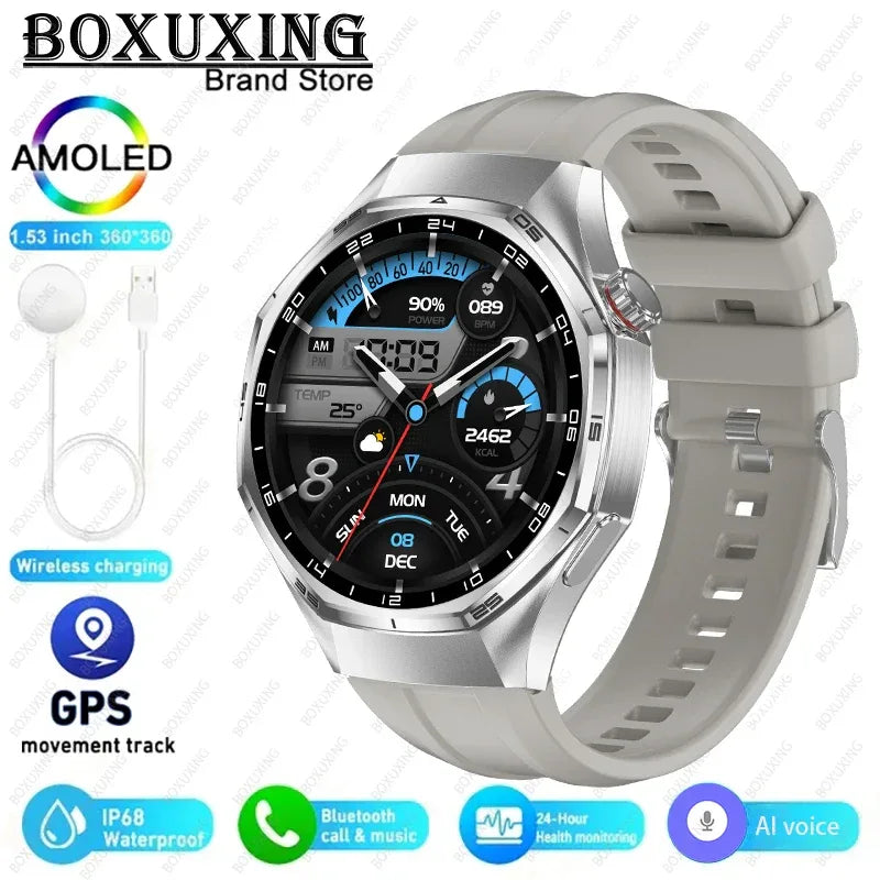 2026 New Upgrade Watch 6 Max GPS Workout Tracking Heart Rate Blood oxygen AMOLED Bluetooth Call Sport Waterproof Smart Watch - Wear444