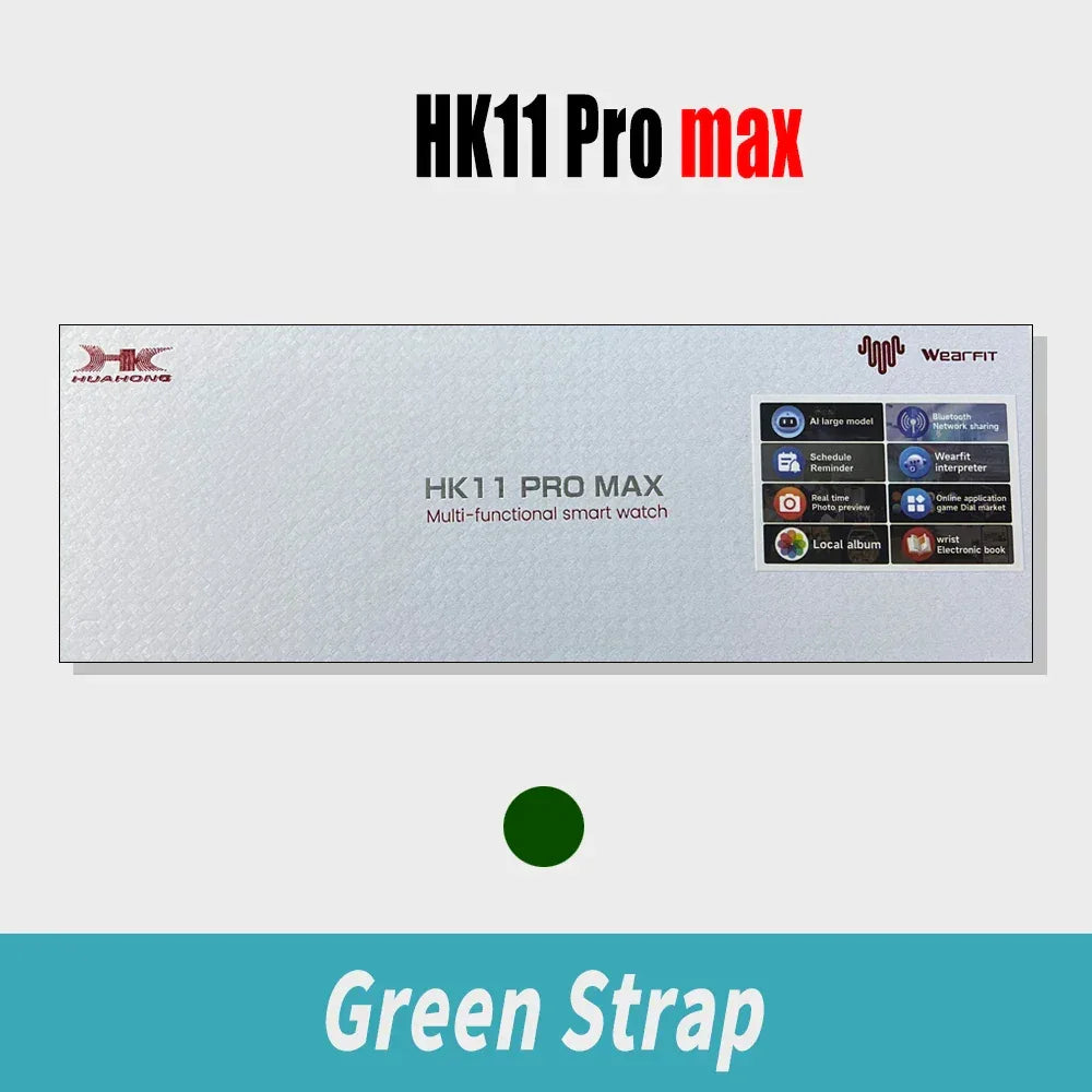 2025 New HK 11 Pro MAX Smart Watch AMOLED Series 10 NFC Compass 46m 4G ROM Bluetooth Call Network AI Robot Smartwatch Men Women - Wear444